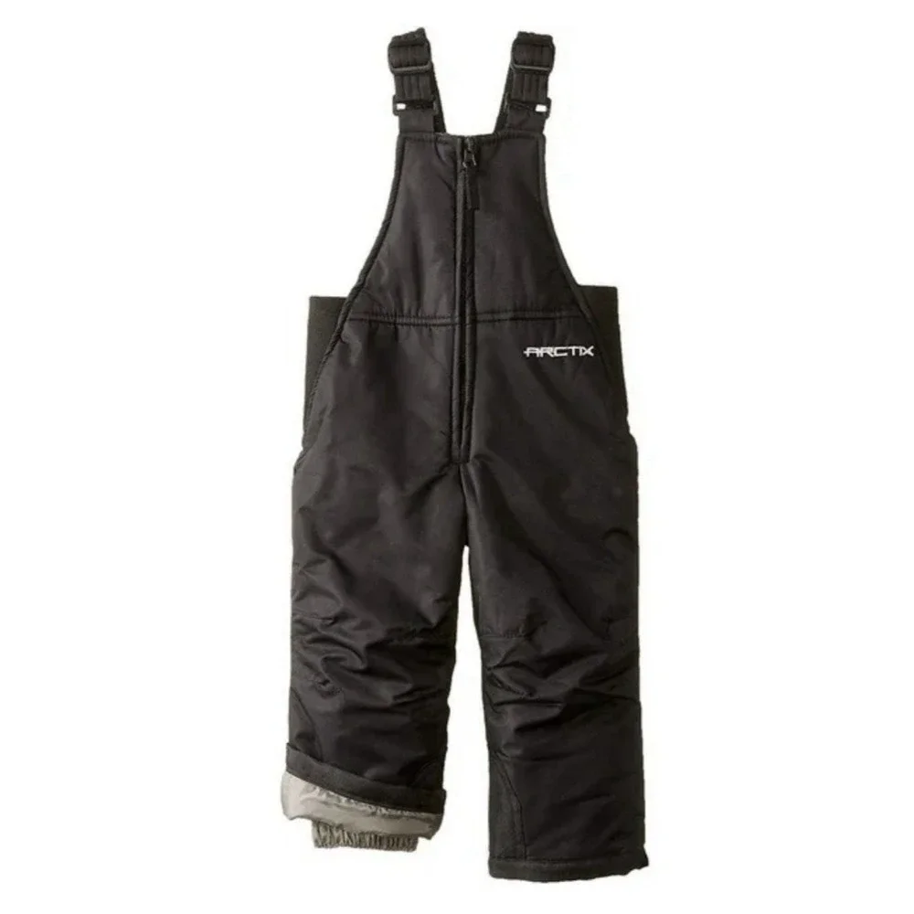 Arctix Toddler Snow Bib Overalls 2T Black Insulated Snow Pants Waterproof